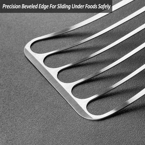 Espátula Vovoly de acero inoxidable ofrece flexibilidad y resistencia para sartenes