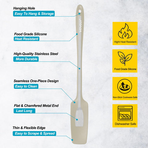 Espátula de silicona Vovoly resistente al calor ideal para ollas antiadherentes.