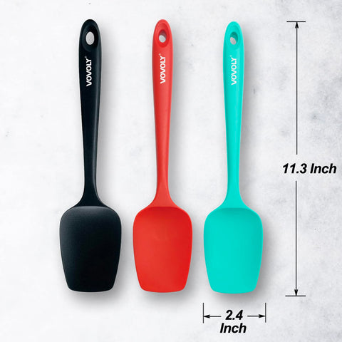 Espátula de silicona Vovoly color rosa, ideal para mezclar y raspar suavemente