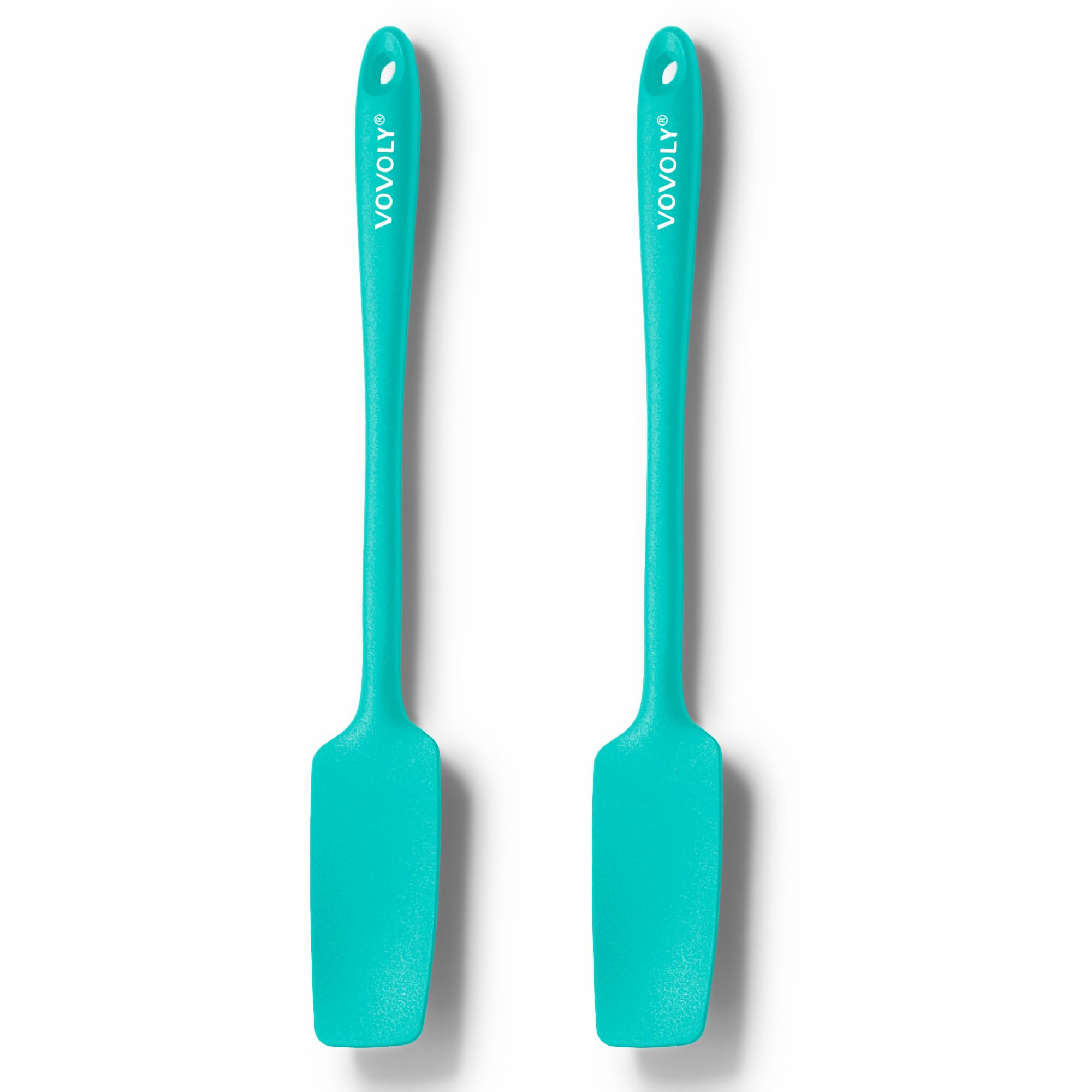 Espátula Vovoly de silicona para tarros, mango largo, ideal para untar mantequilla de cacahuate.