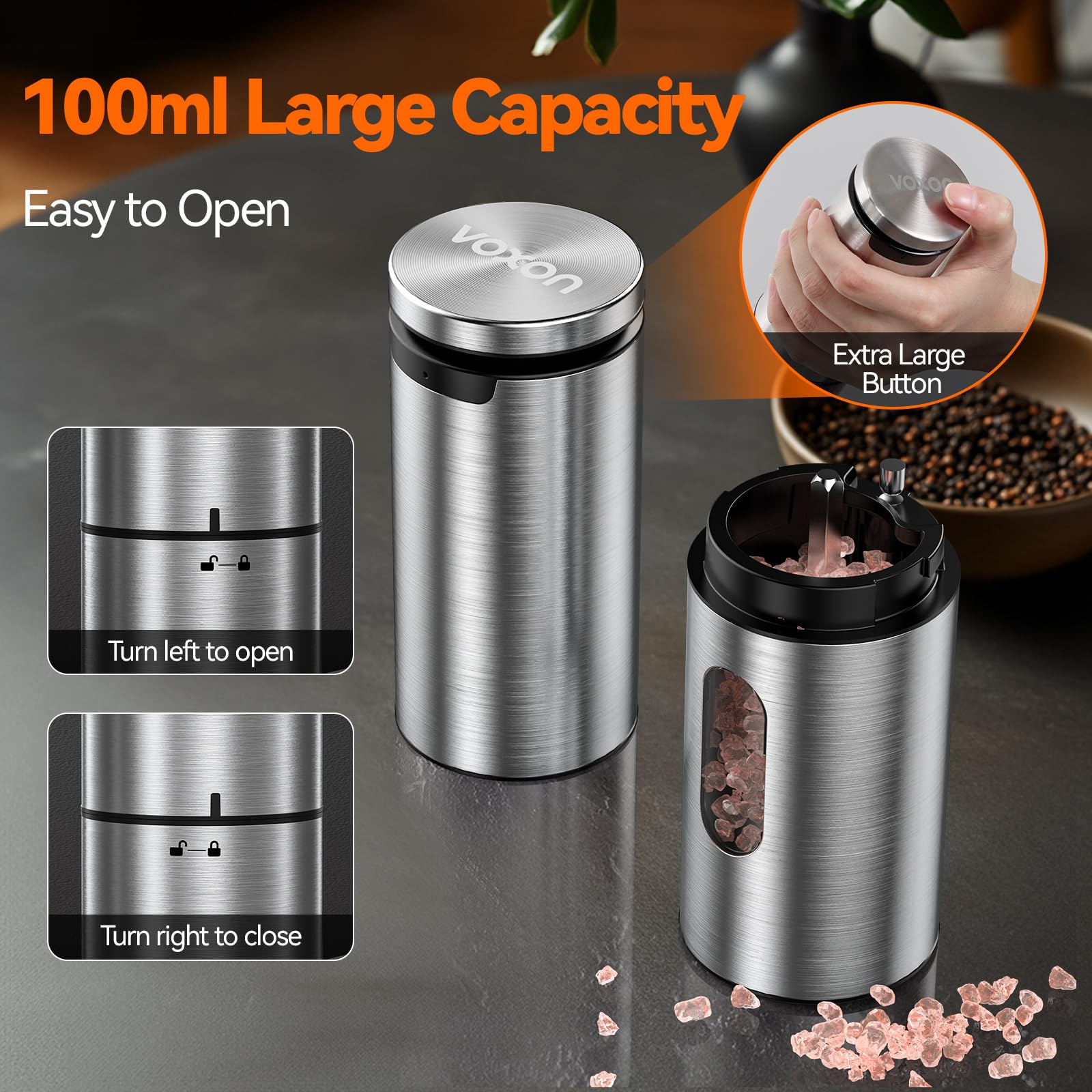 VOXON Acero inoxidable de grado alimentario para durabilidad y seguridad.