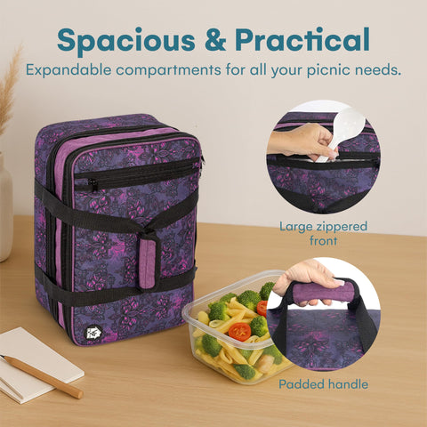 VP Home asas ergonómicas para llevar con comodidad durante viajes o picnic.