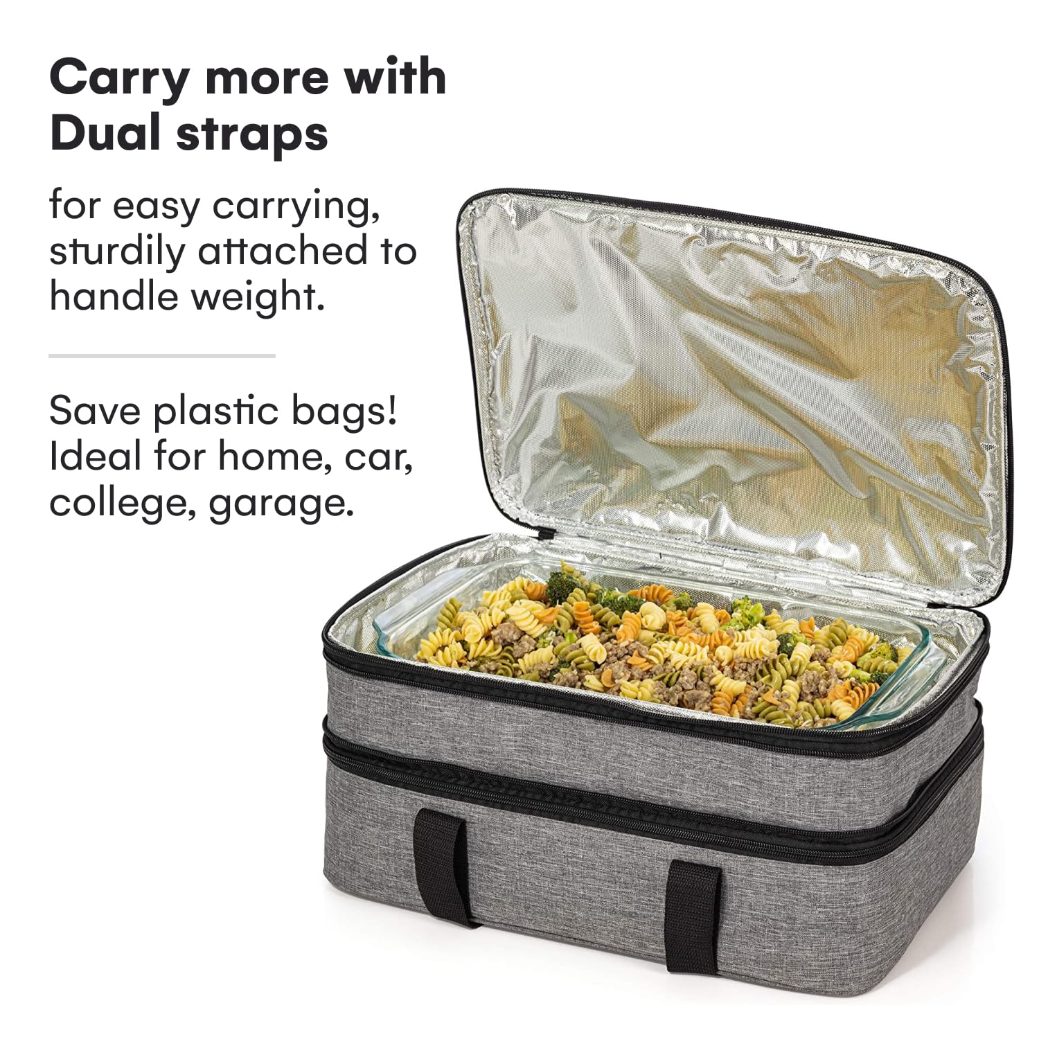 VP Home bolsa aislada para comidas con tapa ideal para transporte limpio