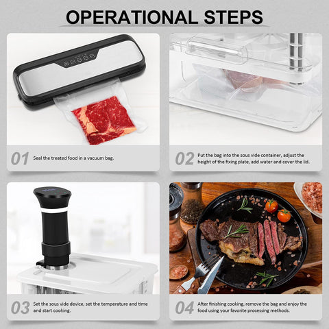 Vpcok Direct contenedor sous vide compatible con diferentes circuladores.