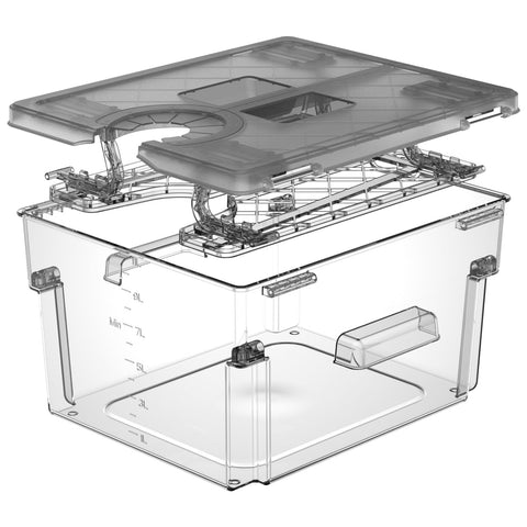 Vpcok Direct contenedor sous vide con tapa doble para acceso rápido durante la cocción