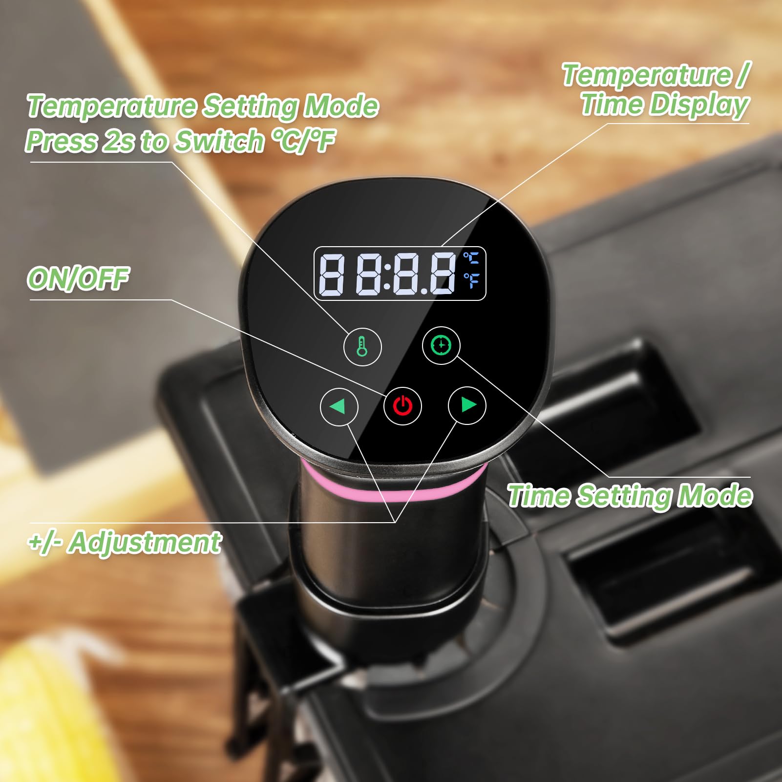 Vpcok Direct temporizador de hasta 99 horas para planificar cocción lenta o rápida.