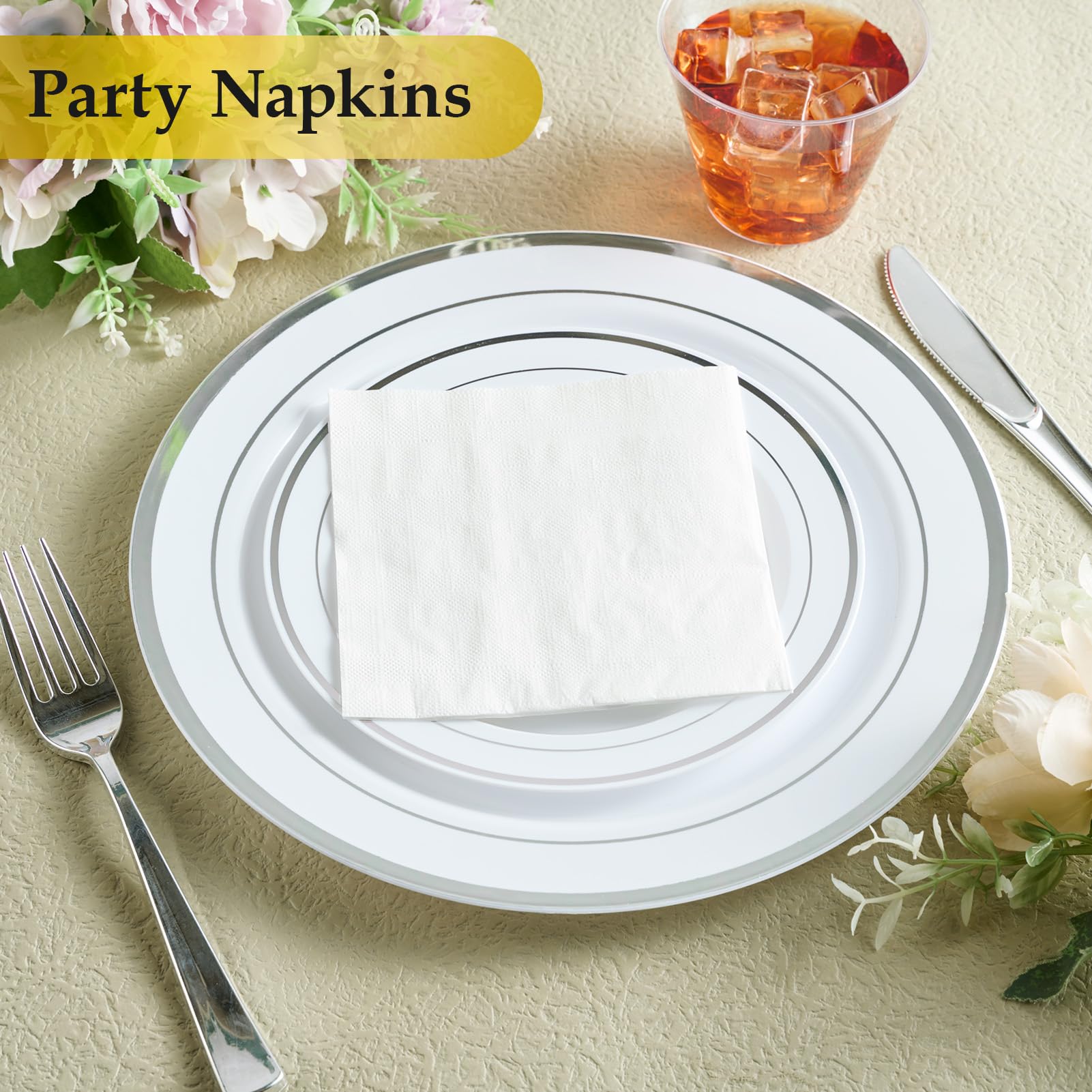 Servilletas Vplus para baby shower y eventos, limpias y elegantes.