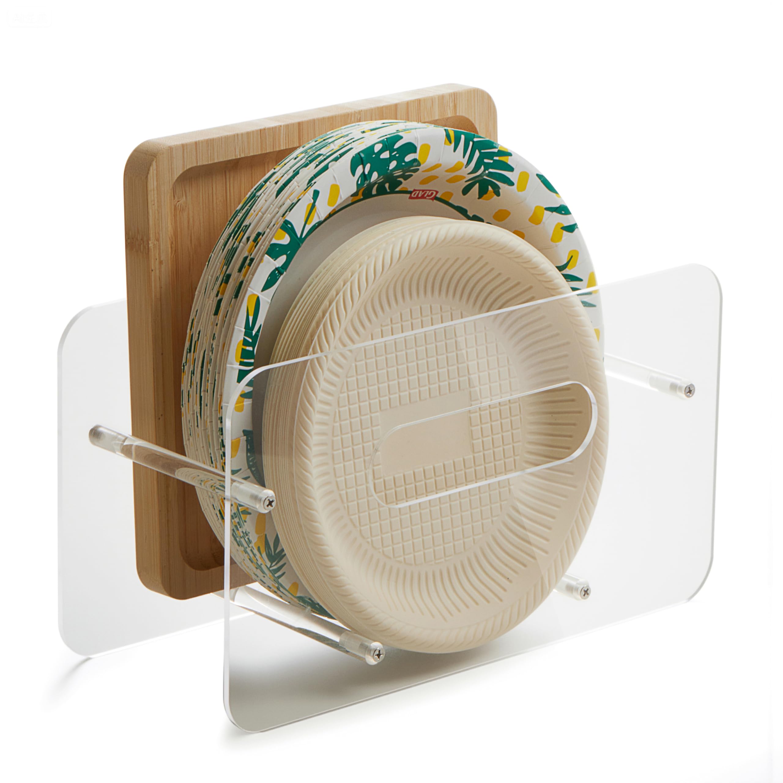 VQBLNC dispensador de platos 7-12 pulgadas en acrílico transparente para encimeras