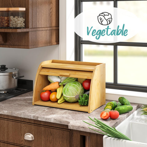 Vriccc caja-pan-uso-cocina-esquina optimiza el espacio en la encimera.