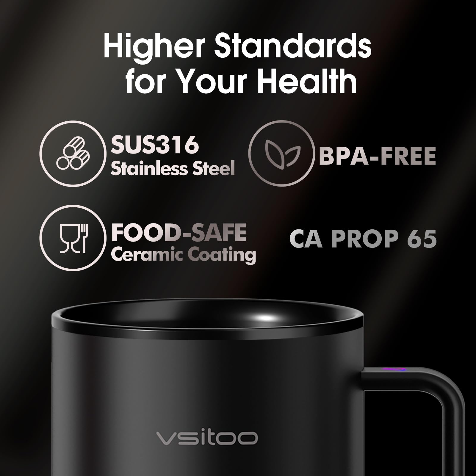 Vsitoo S3 12oz: superficie resistente a rayaduras para larga vida útil