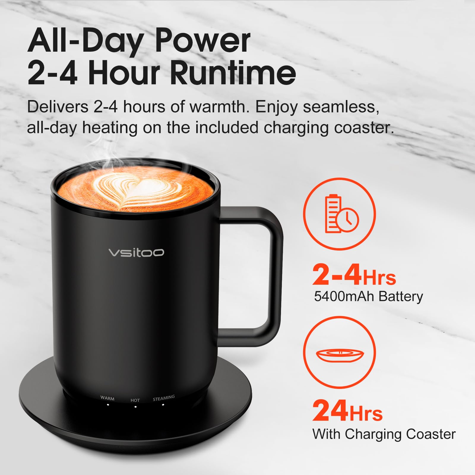 Vsitoo S3 Plus, cuerpo acero inoxidable 316, duradero y fácil de limpiar.