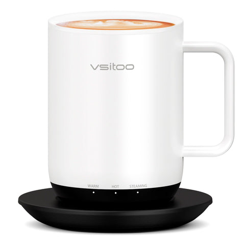 Vsitoo S3 Plus, taza calentada, interior de acero inoxidable, mantiene calor sostenido