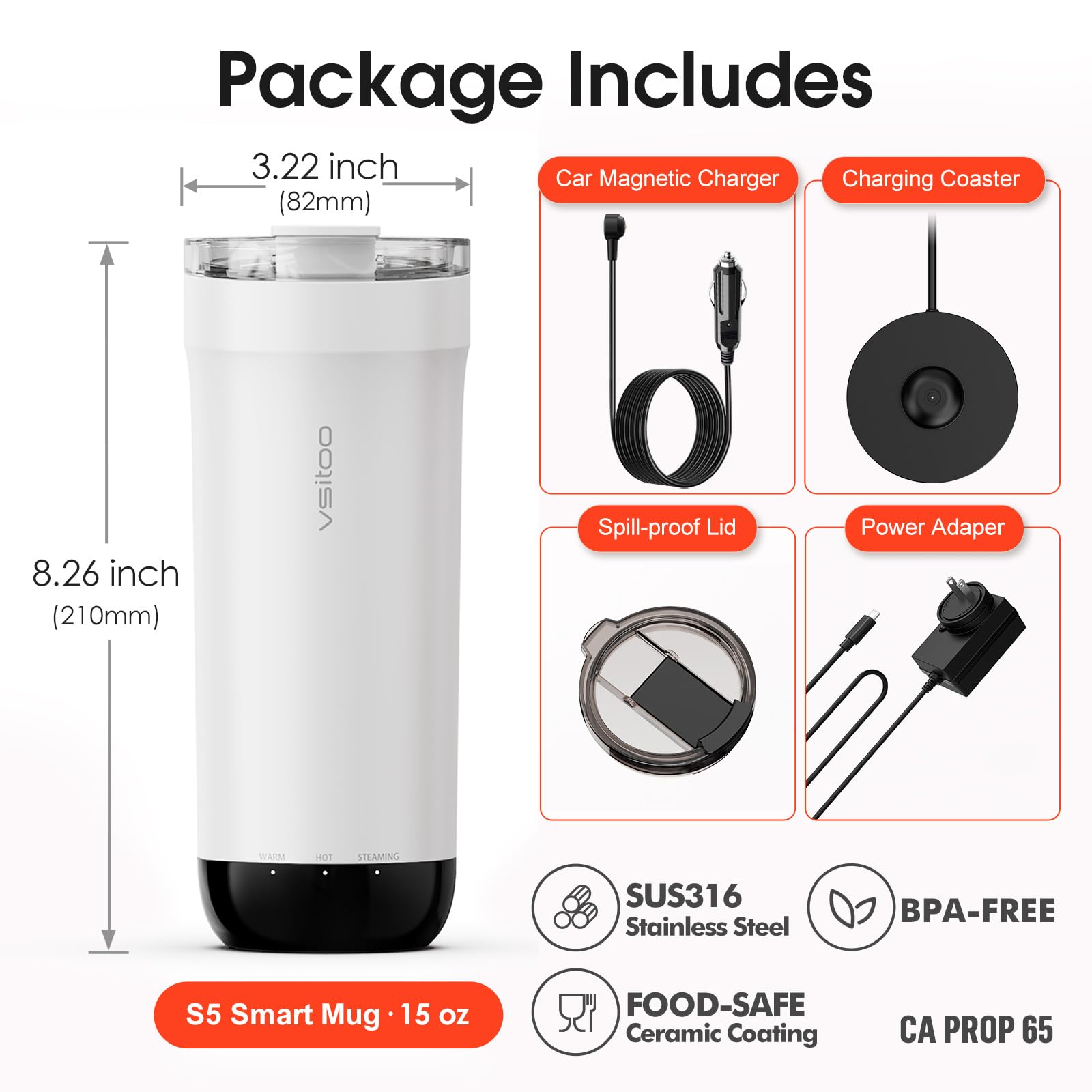 VSITOO S5, diseño-compacto: compacto y ligero para llevar en bolso.