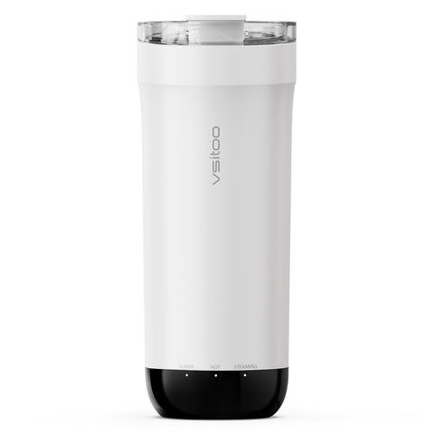 VSITOO S5, taza-viaje-blanca: mantiene café caliente durante tus viajes.