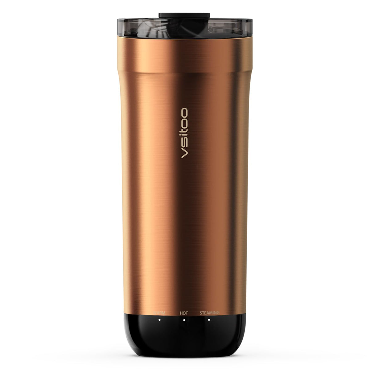 VSITOO S5: taza de viaje con calentamiento automático para café caliente en ruta.