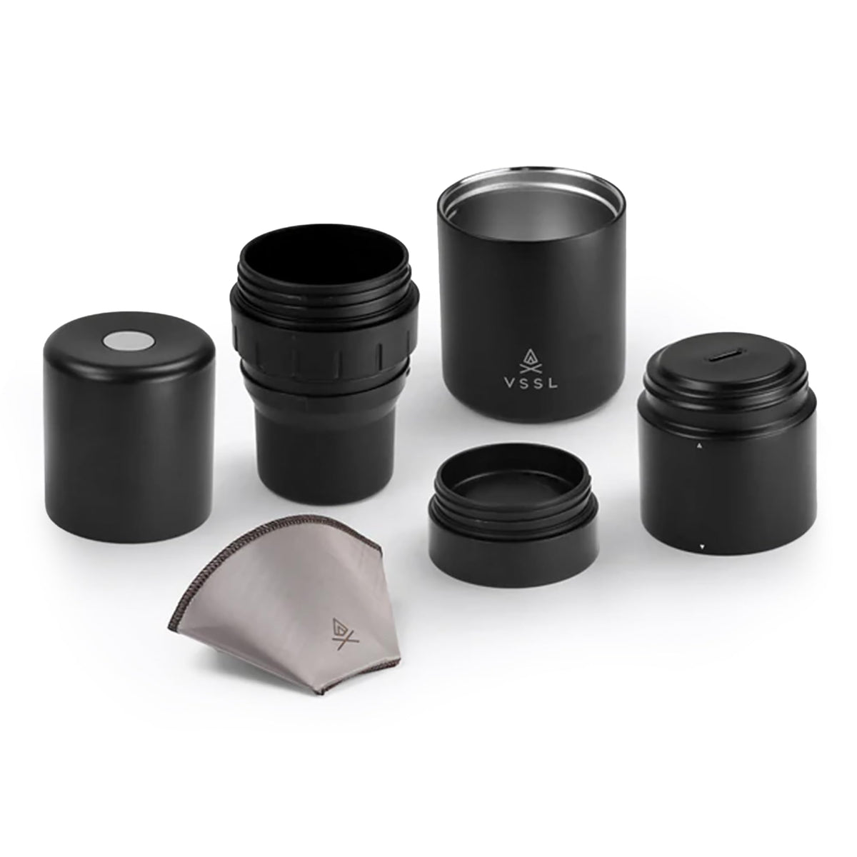VSSL Nest kit café portátil con todo en uno para viajar.