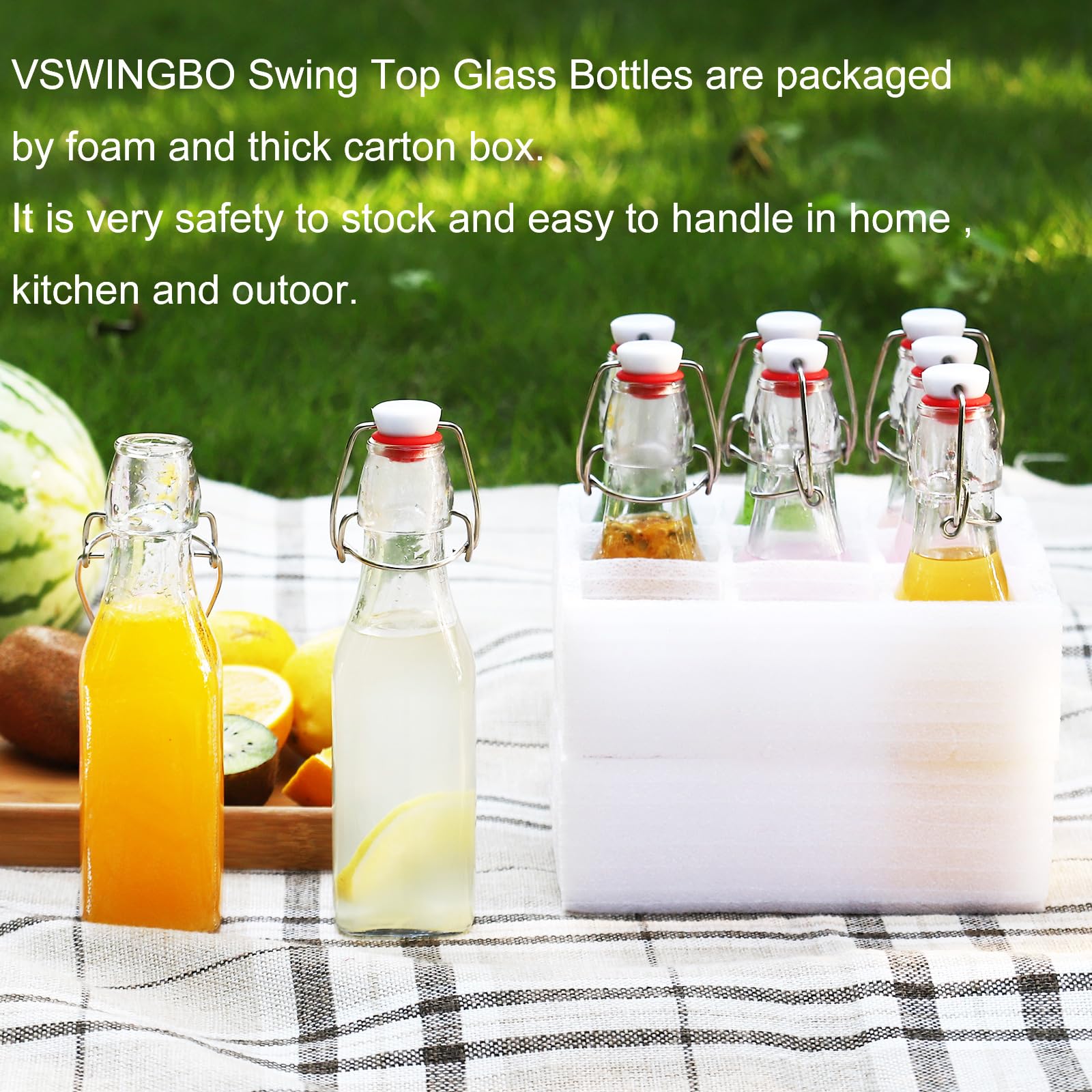 VSWINGBO frascos 8 oz para aceites y vinagres con tapa segura