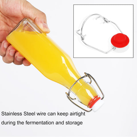 VSWINGBO botellas vidrio 8 oz para fermentación de bebidas caseras