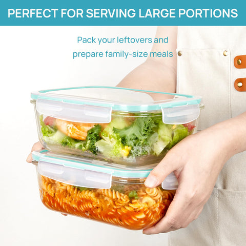 Vtopmart contenedores aptos para horno y microondas para cocinar y recalentar.
