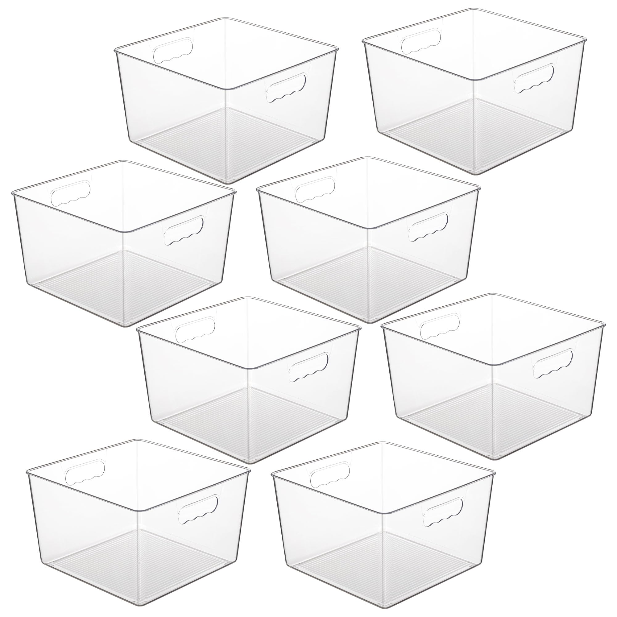 Bandejas Vtopmart claras 11x11 para una despensa ordenada y fácil de localizar.