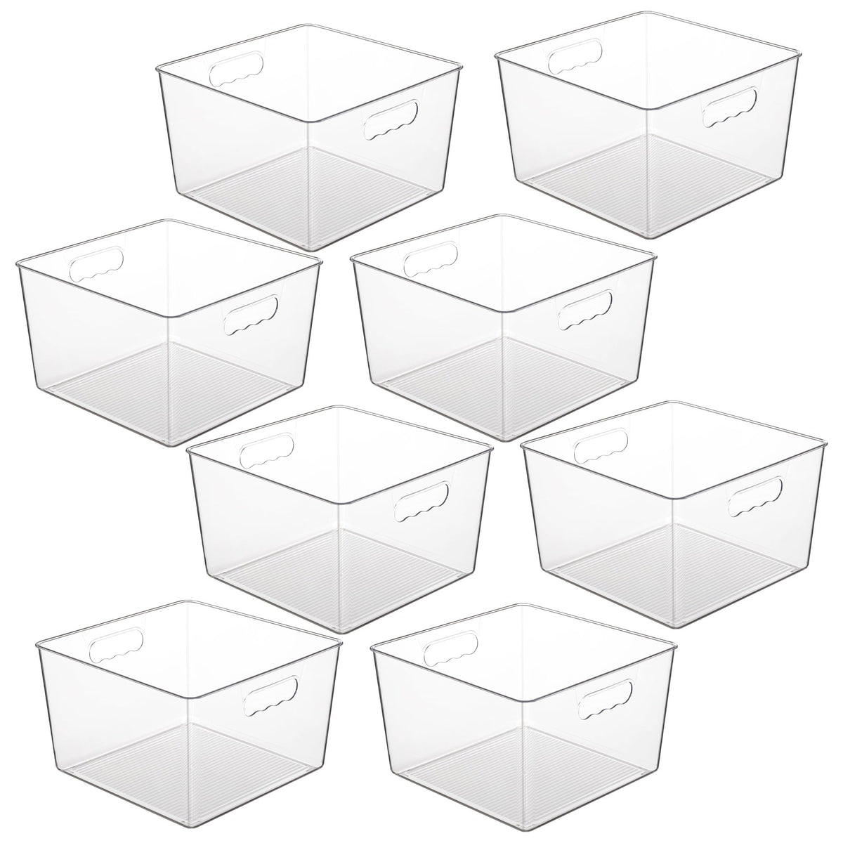Bandejas Vtopmart claras 11x11 para una despensa ordenada y fácil de localizar.