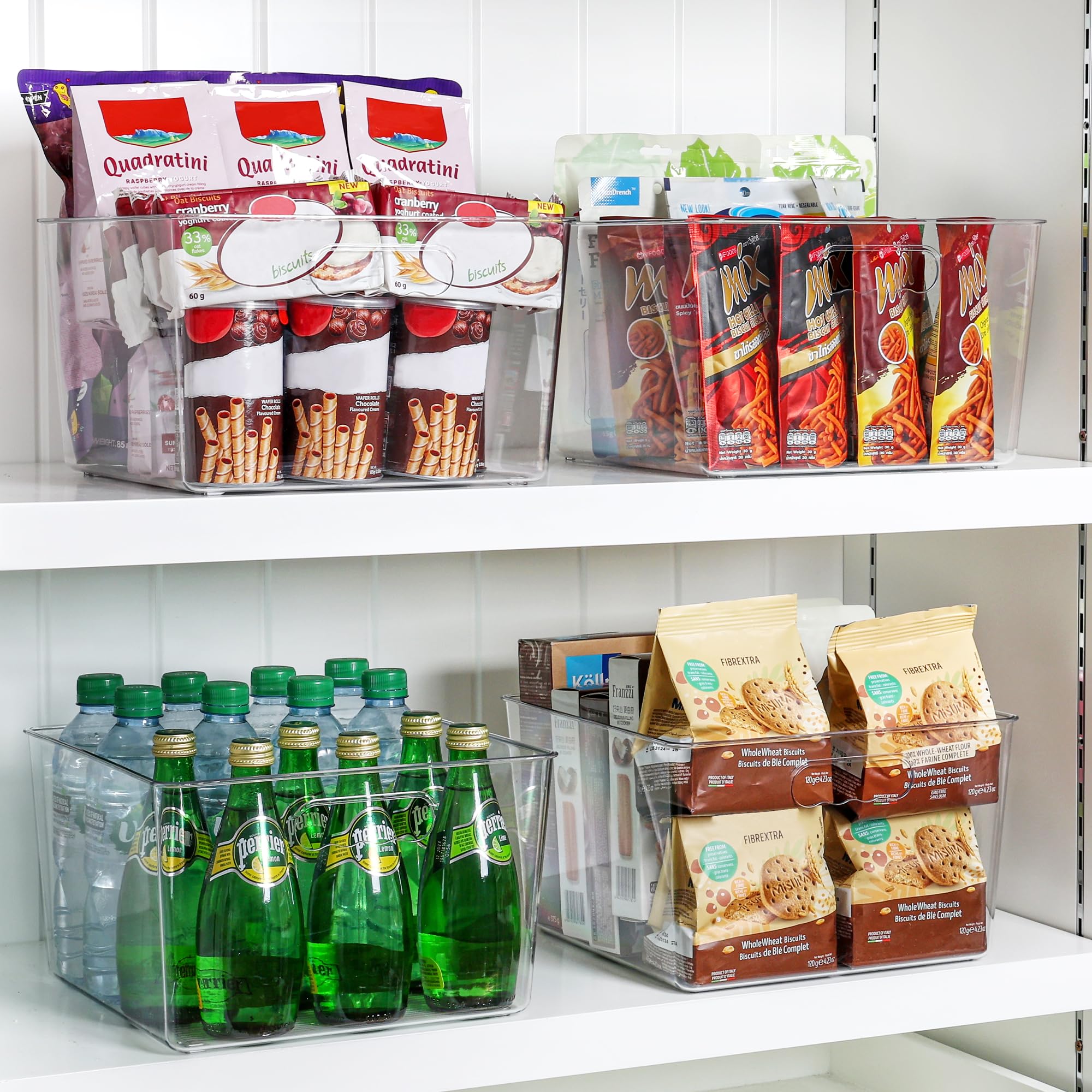 Vtopmart cajas claras en cubos para mejorar la visibilidad y el orden