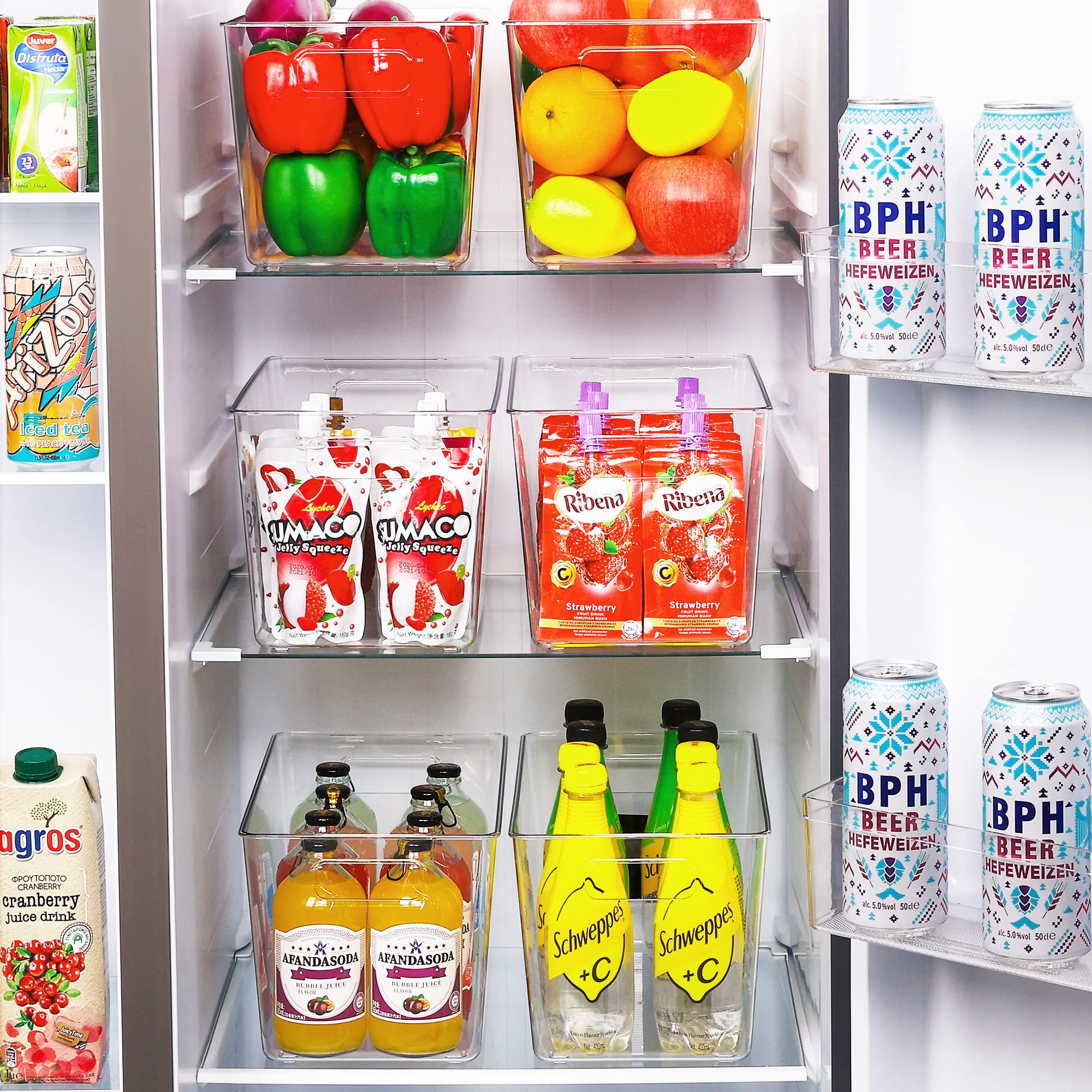 Cajas claras Vtopmart para armarios, permiten ubicar rápidamente frutas y verduras.