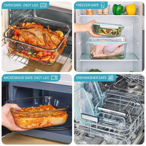 Vtopmart contenedor cristal libre de BPA para alimentos frescos