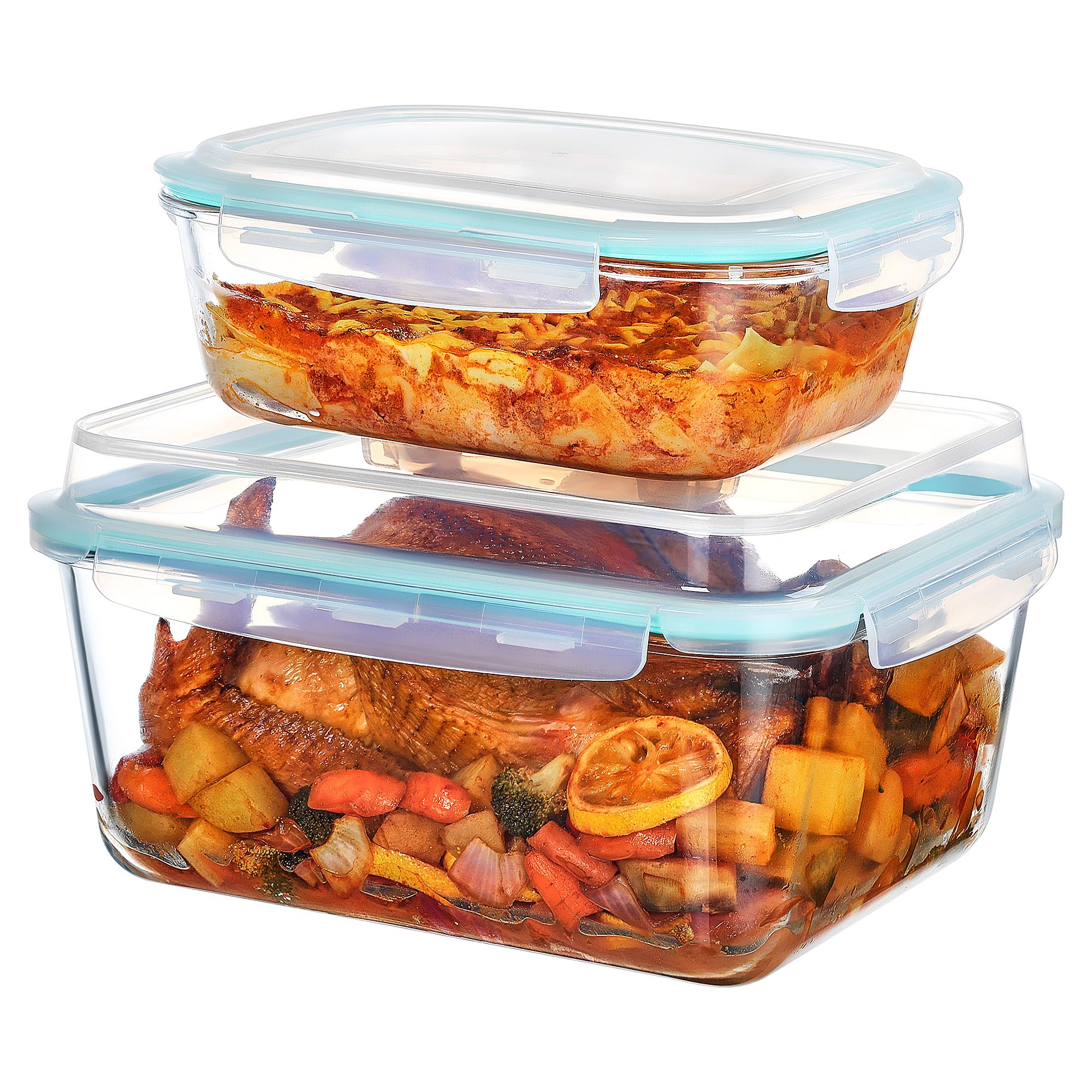 Vtopmart contenedor cristal XL 220oz para porciones grandes