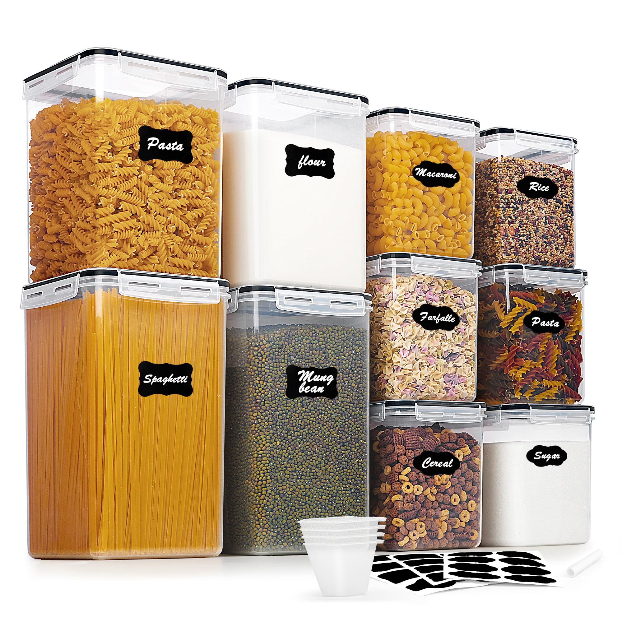 Conjunto Vtopmart claros para harina y azucar, visibilidad rápida.