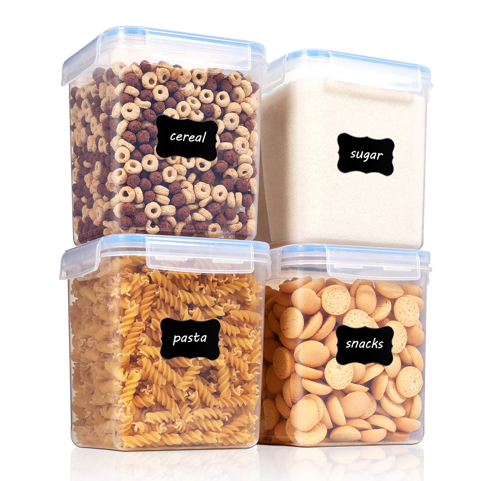 Vtopmart contenedores de harina de 2.5 L con tapa hermética para mantener frescura