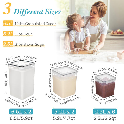 Tapa ajustable Vtopmart con junta de silicona para sellado seguro.