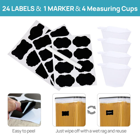 Contenedor extragrande Vtopmart 6-5l, gran capacidad a granel.