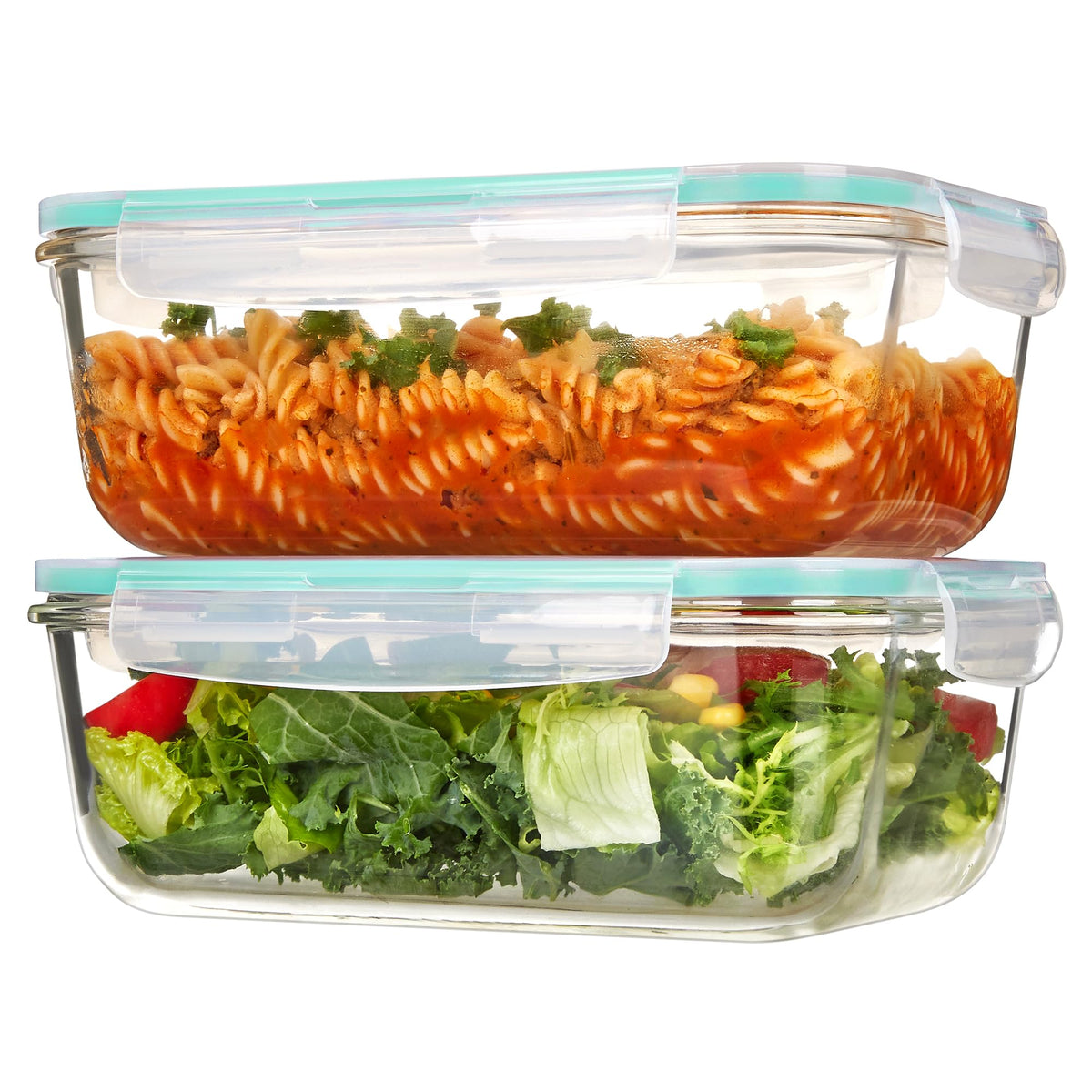 Vtopmart contenedores de vidrio 63oz para almacenamiento amplio de comidas.
