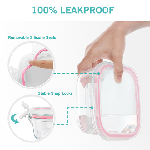 Vtopmart vidrio resistente para congelador que mantiene las sobras frescas