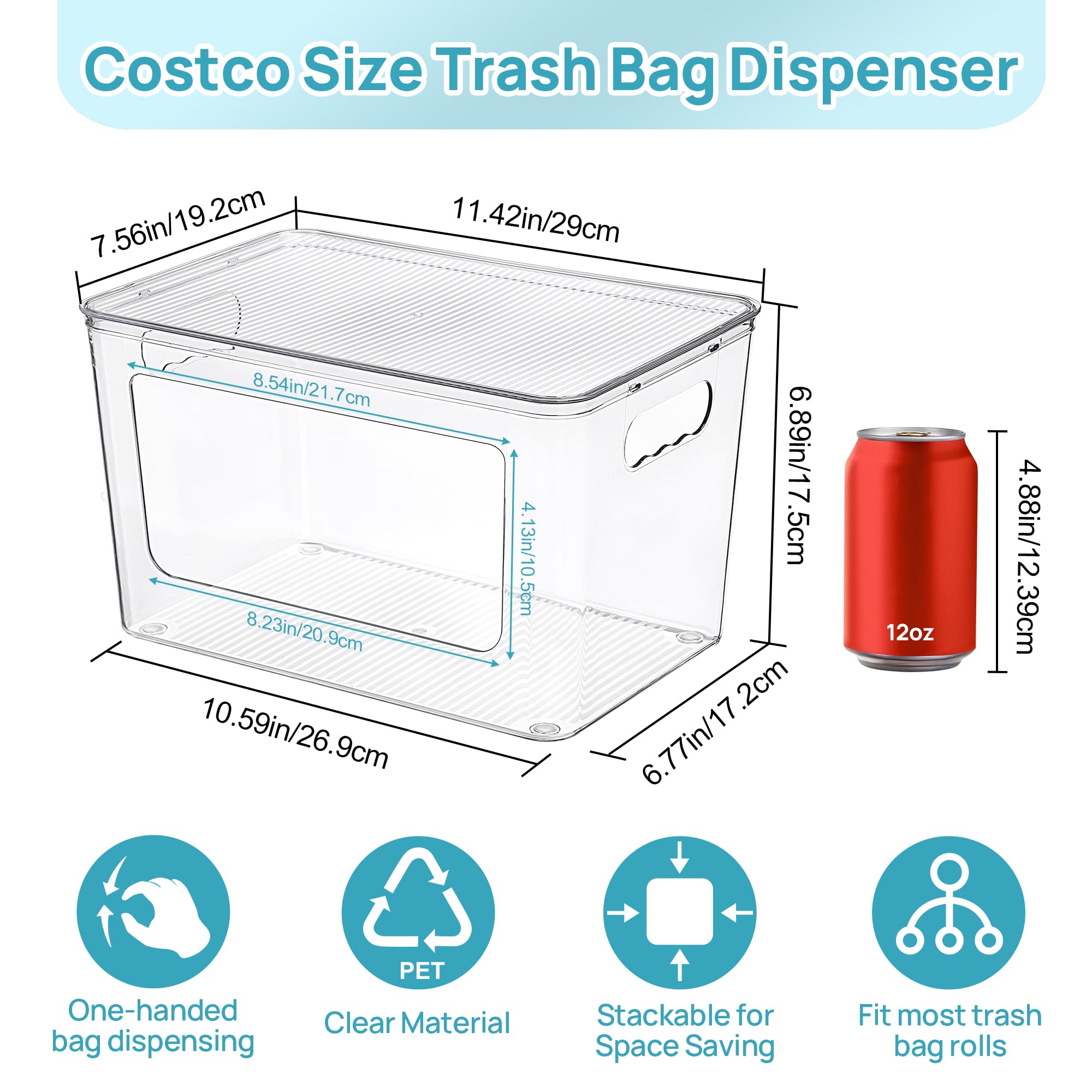 Vtopmart diseño apilable que optimiza el espacio en armarios.