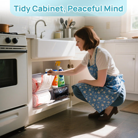 Vtopmart uso multipropósito para cocina y lavandería, orden y acceso rápido.