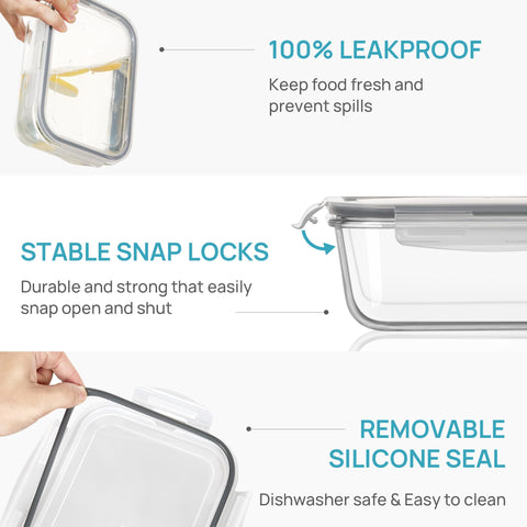 Vtopmart envases transparentes para identificar contenidos rápidamente