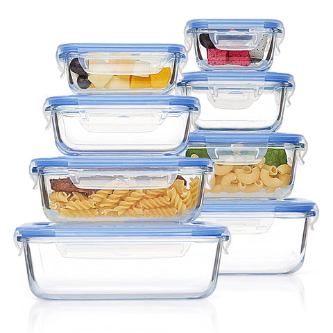 Vtopmart: juego de 8 envases de vidrio para conservar alimentos.