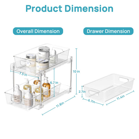 Vtopmart organizador bajo lavabo aprovecha el espacio junto a las tuberías.