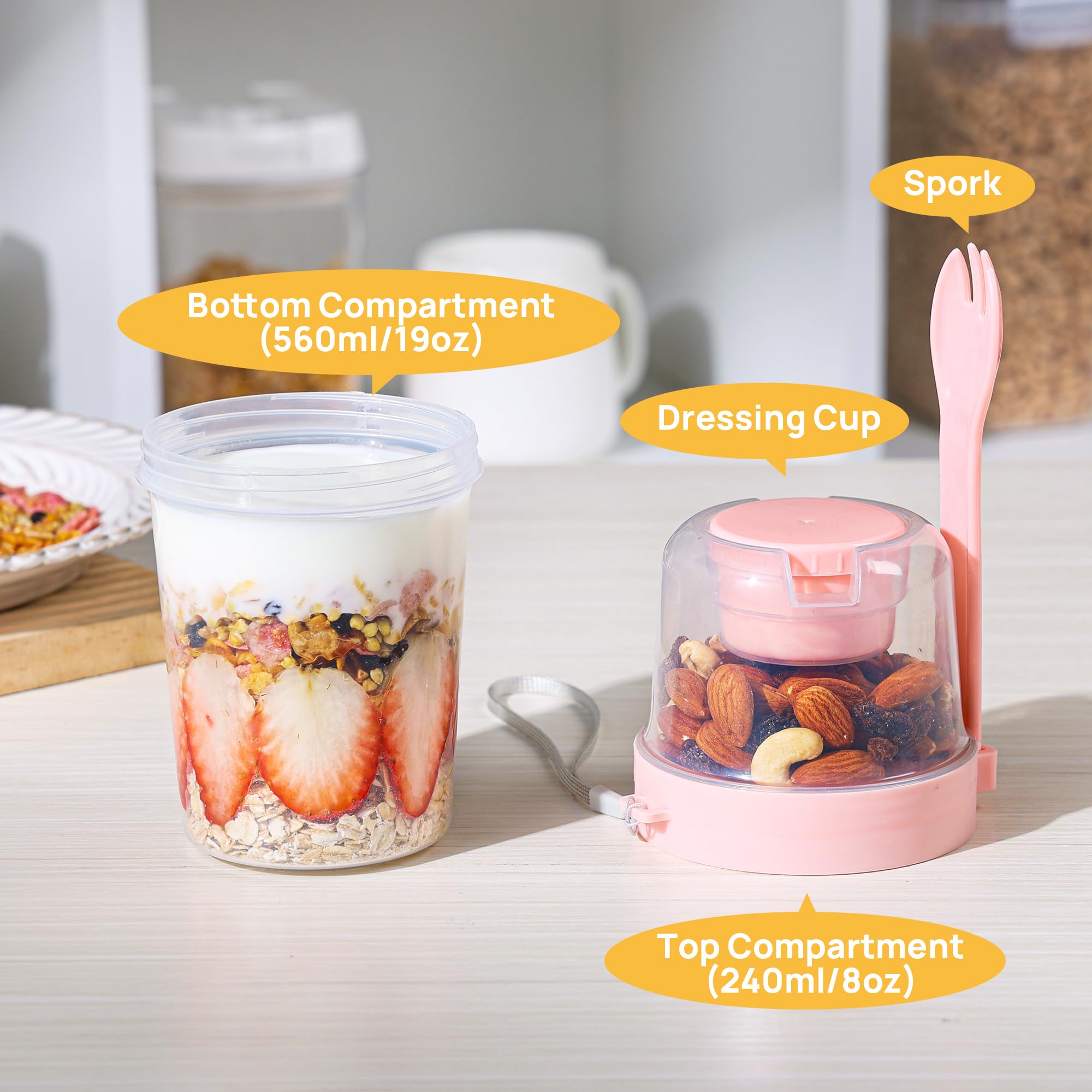 Vtopmart Parfait: sello de silicona en tapa para evitar derrames.