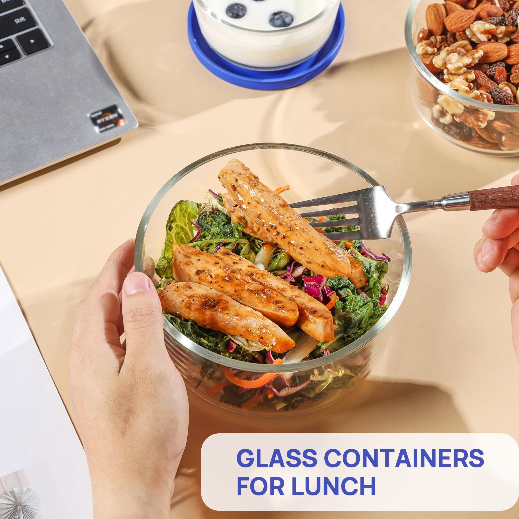 Vtopmart cuencos versátiles para porciones, sobras y preparación de comidas.