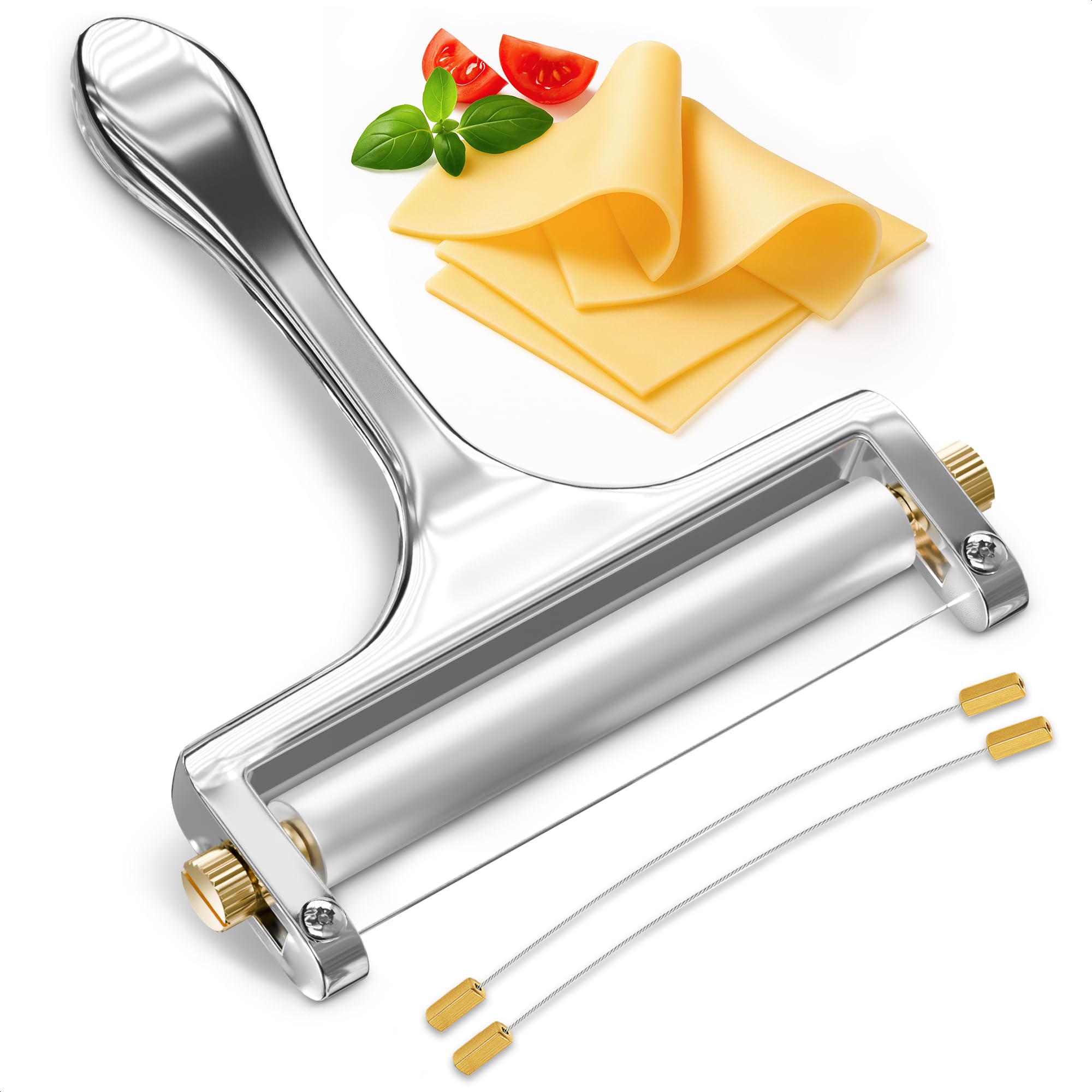 Cortador de queso VTOWER con alambre para rebanadas finas de mozzarella.