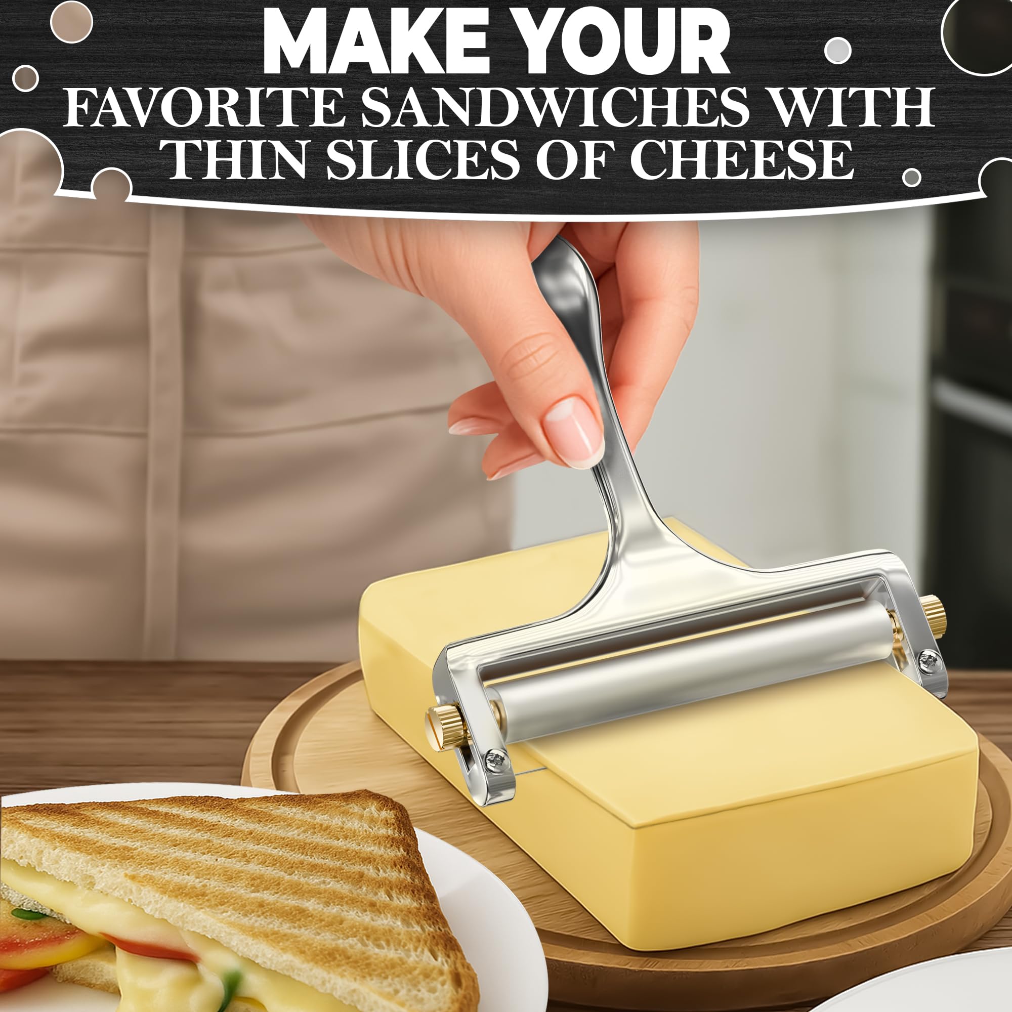 Corte limpio de gruyère con el cortador VTOWER y alambre.