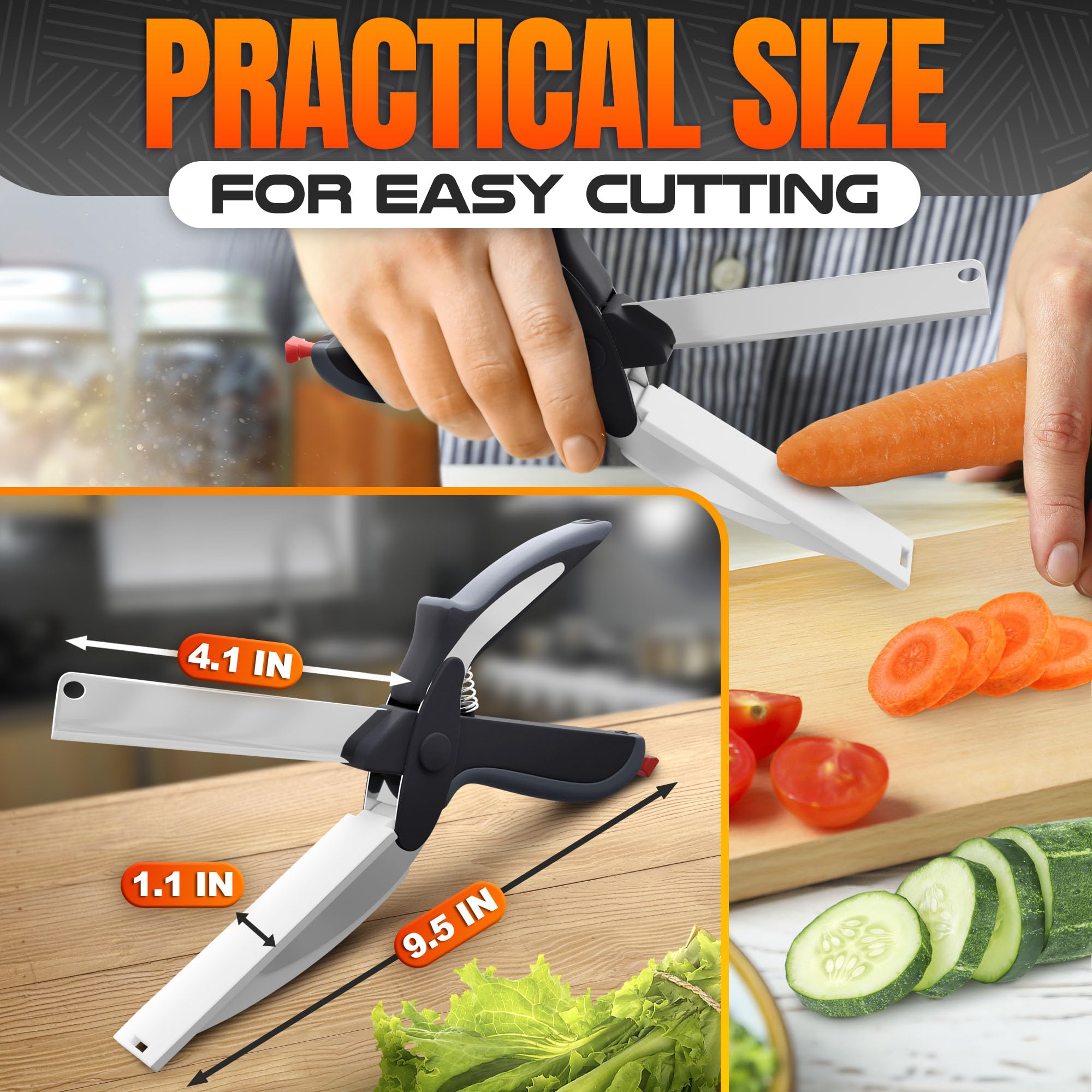 VTOWER Tijeras con mango ergonómico para cortar verduras con comodidad.
