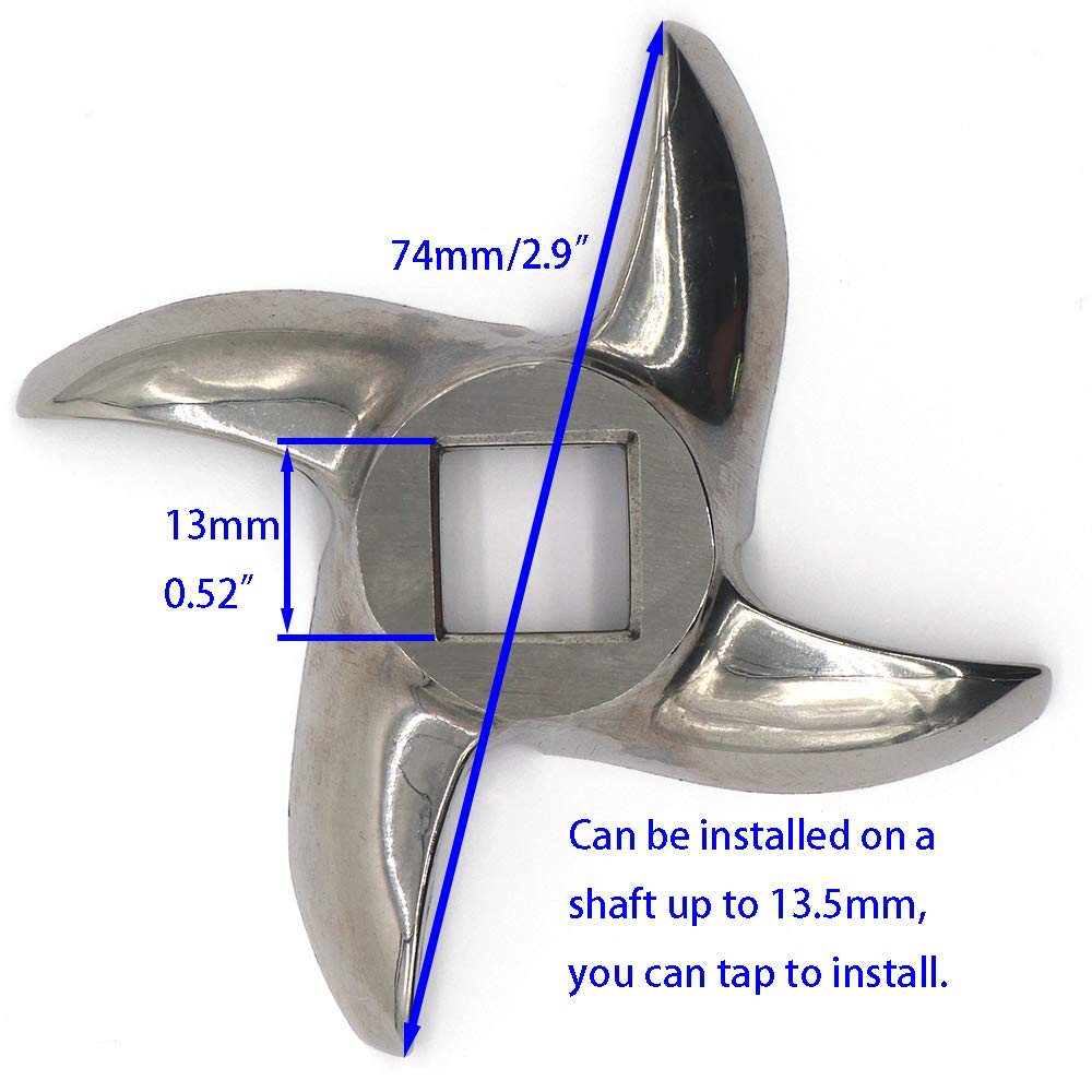 Dimensiones clave: orificio cuadrado de 13 mm para molinos #22.