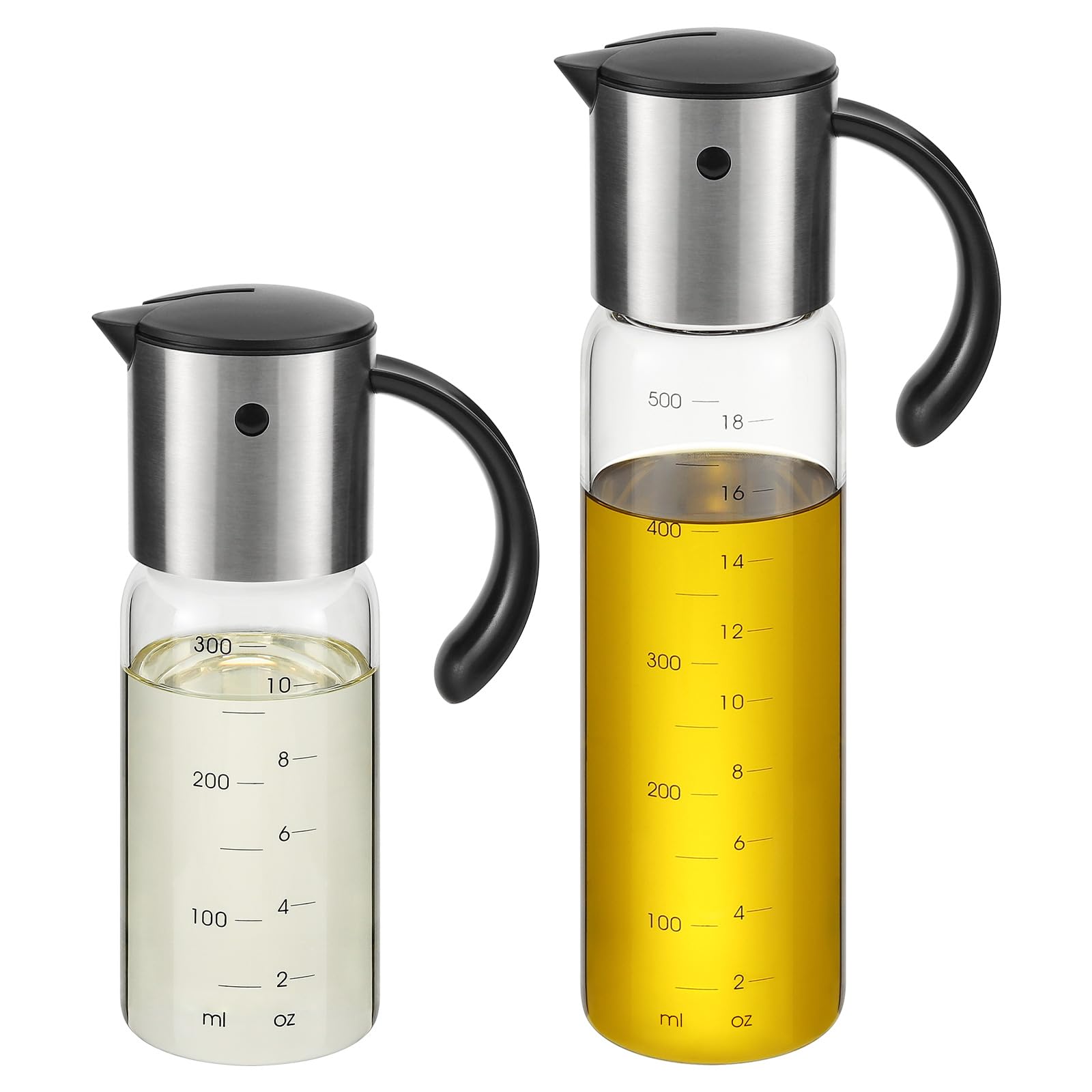 Dispensador Vucchini con tapa abatible facilita verter aceite de forma precisa