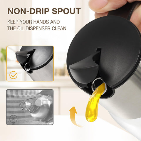 Dispensador Vucchini de vinagre en vidrio borosilicato evita goteo y mantiene la frescura