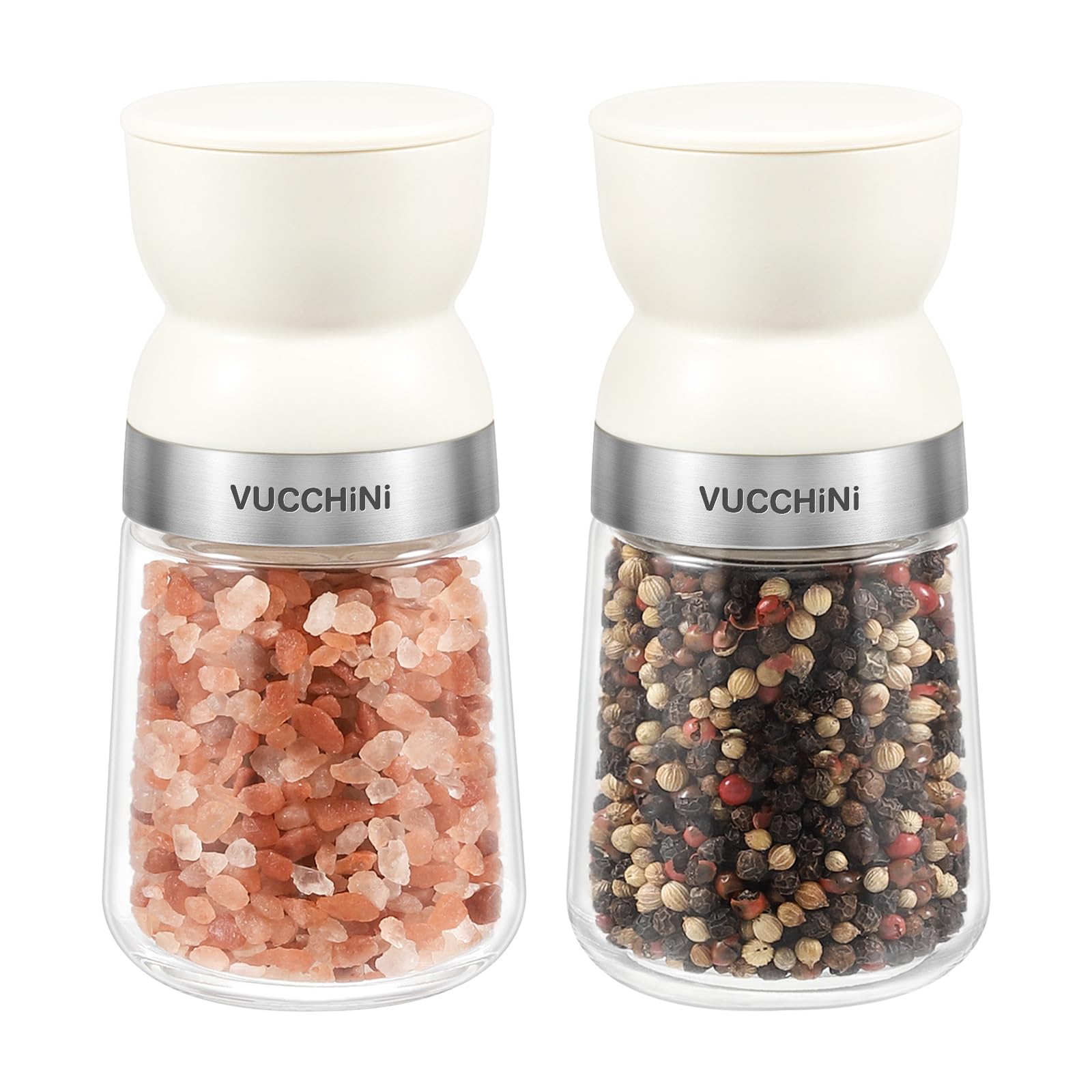 Molinillos Vucchini de sal y pimienta con doble esfera para sazonar cómodo