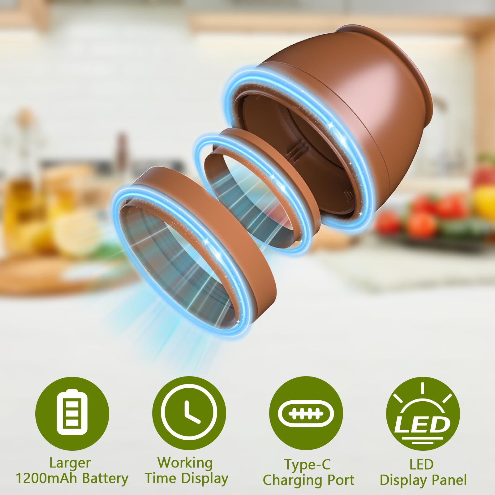 Accesorios de VUEBEE: tapas y sellos para frascos Mason variados.